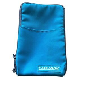 Case Logic Vintage CD Teal & Gray Zipper Travel Case